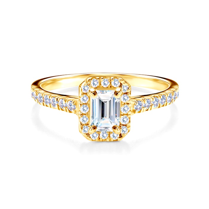 Zásnubní prsten SAVICKI: žluté zlato, diamant