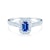 Zásnubný prsteň SAVICKI: biele zlato, modrý zafír