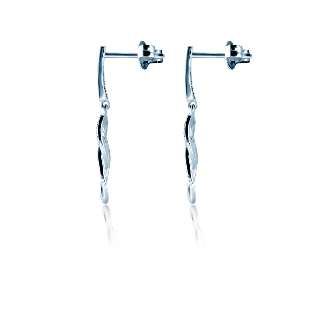 Kolczyki Savicki: białe złoto, diamenty