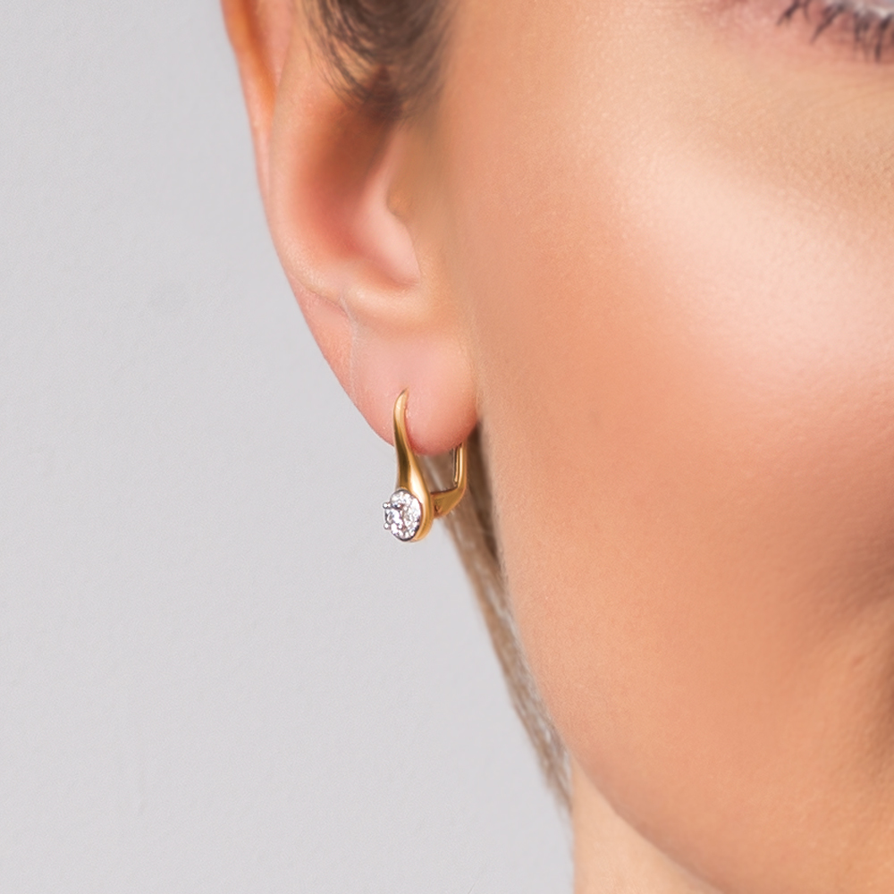 Kolczyki Savicki: złote, diamenty