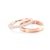 Snubní prsteny Share Your Love: růžové zlato, diamanty, ploché, 1,5 mm + 3 mm