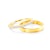 Snubní prsteny Share Your Love: žluté zlato, diamanty, ploché, 1,5 mm + 3 mm