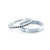 Snubní prsteny Share Your Love: bílé zlato, černé diamanty, ploché, 1,5 mm + 3 mm