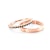 Share Your Love esküvői jegygyűrűk: rózsaarany, fekete gyémánt, lapos, 1,4 mm és 3 mm