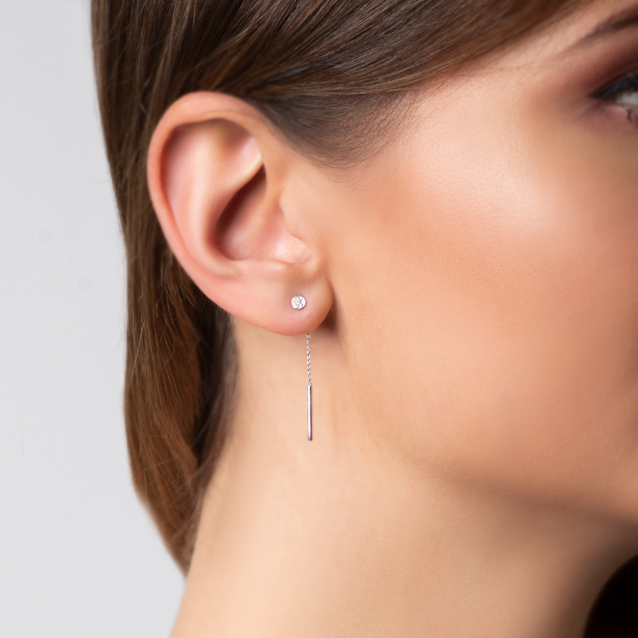 Kolczyki Savicki: białe złoto, diamenty - 4