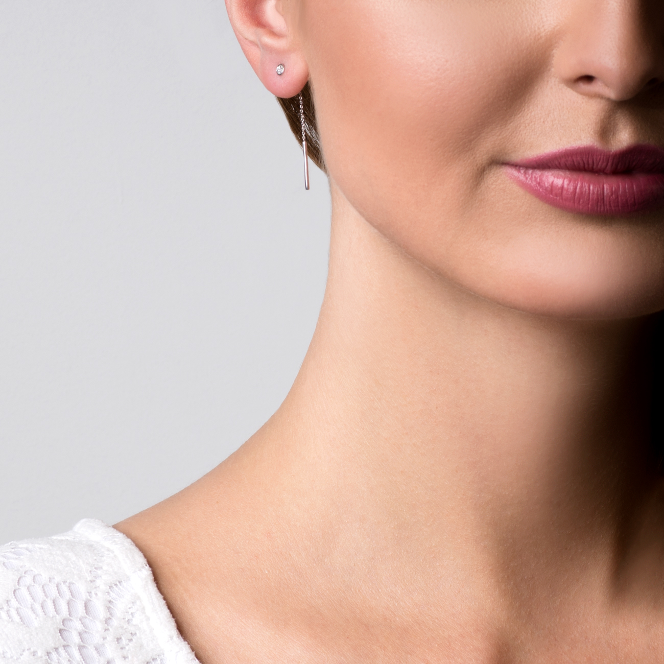 Kolczyki Savicki: białe złoto, diamenty - 5