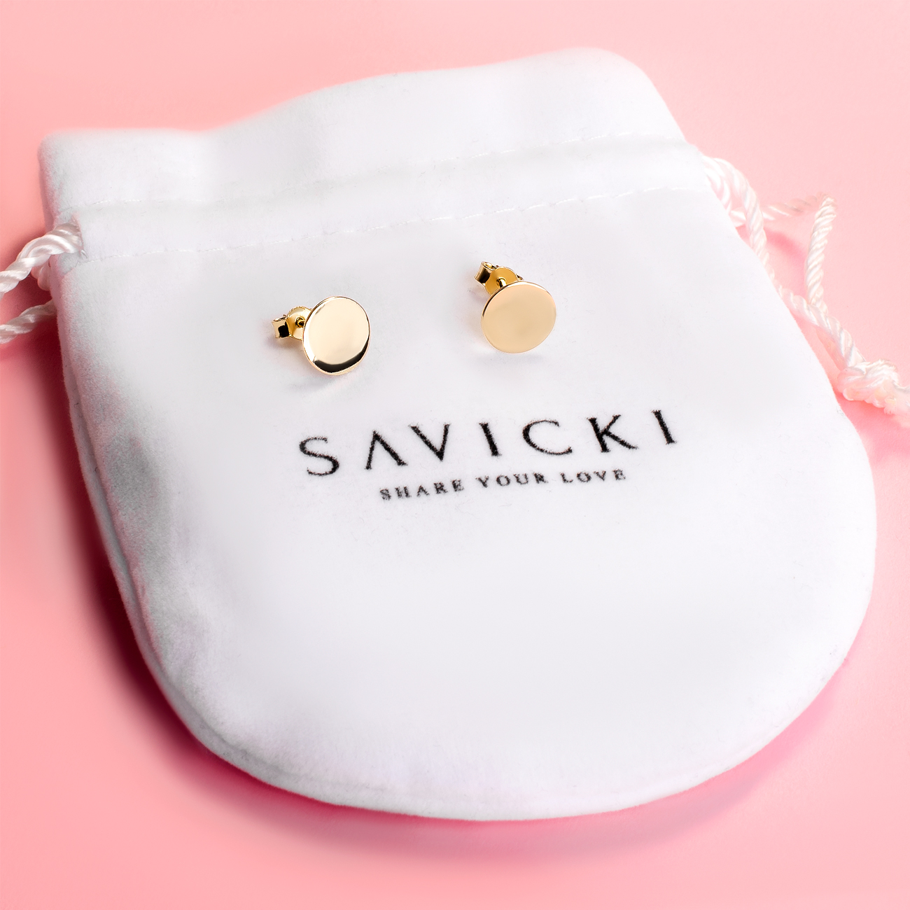 Kolczyki koła Savicki: złote