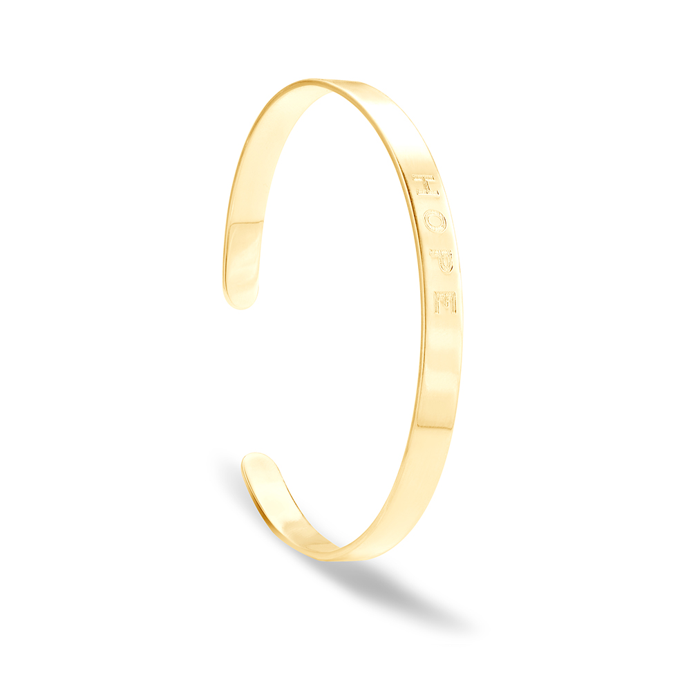 Bransoletka Engrave: srebrna pozłacana - 3