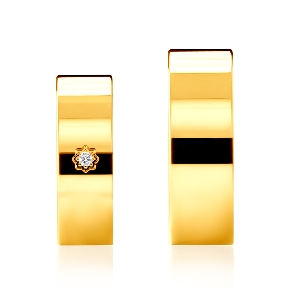 Eheringe: Gold, Flach, 7 mm