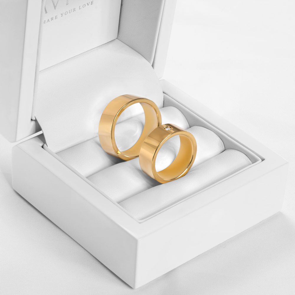 Eheringe: Gold, Flach, 7 mm