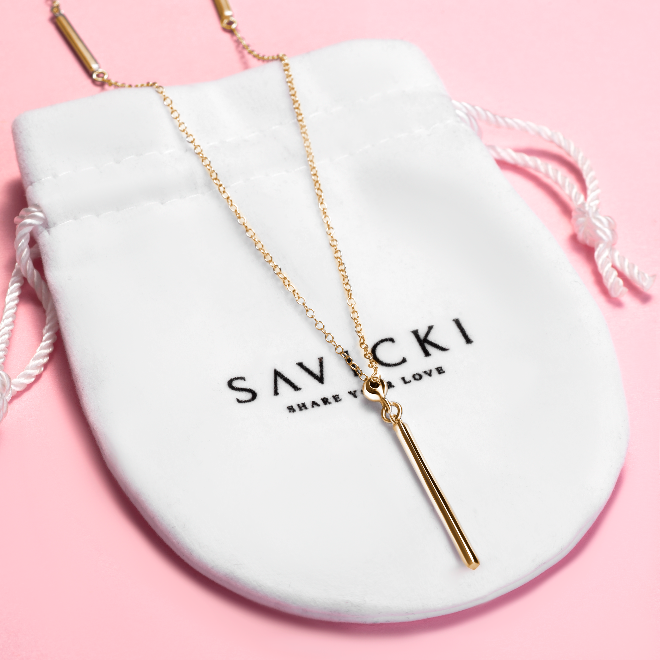 Naszyjnik Savicki: srebrny pozłacany - 4