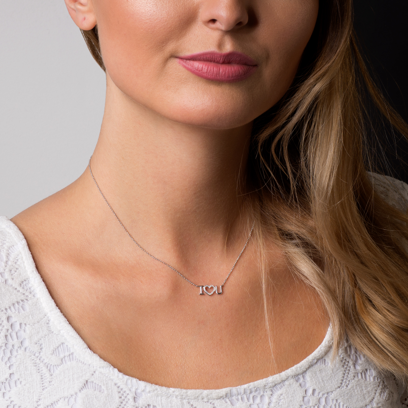 Halskette mit Herz Savicki: Weißgold, Diamanten