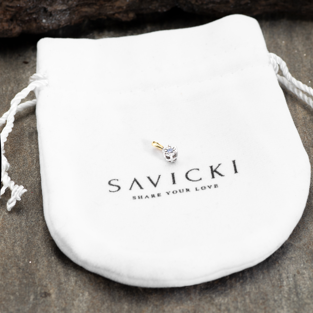 Zawieszka Savicki: złota, diament - 4