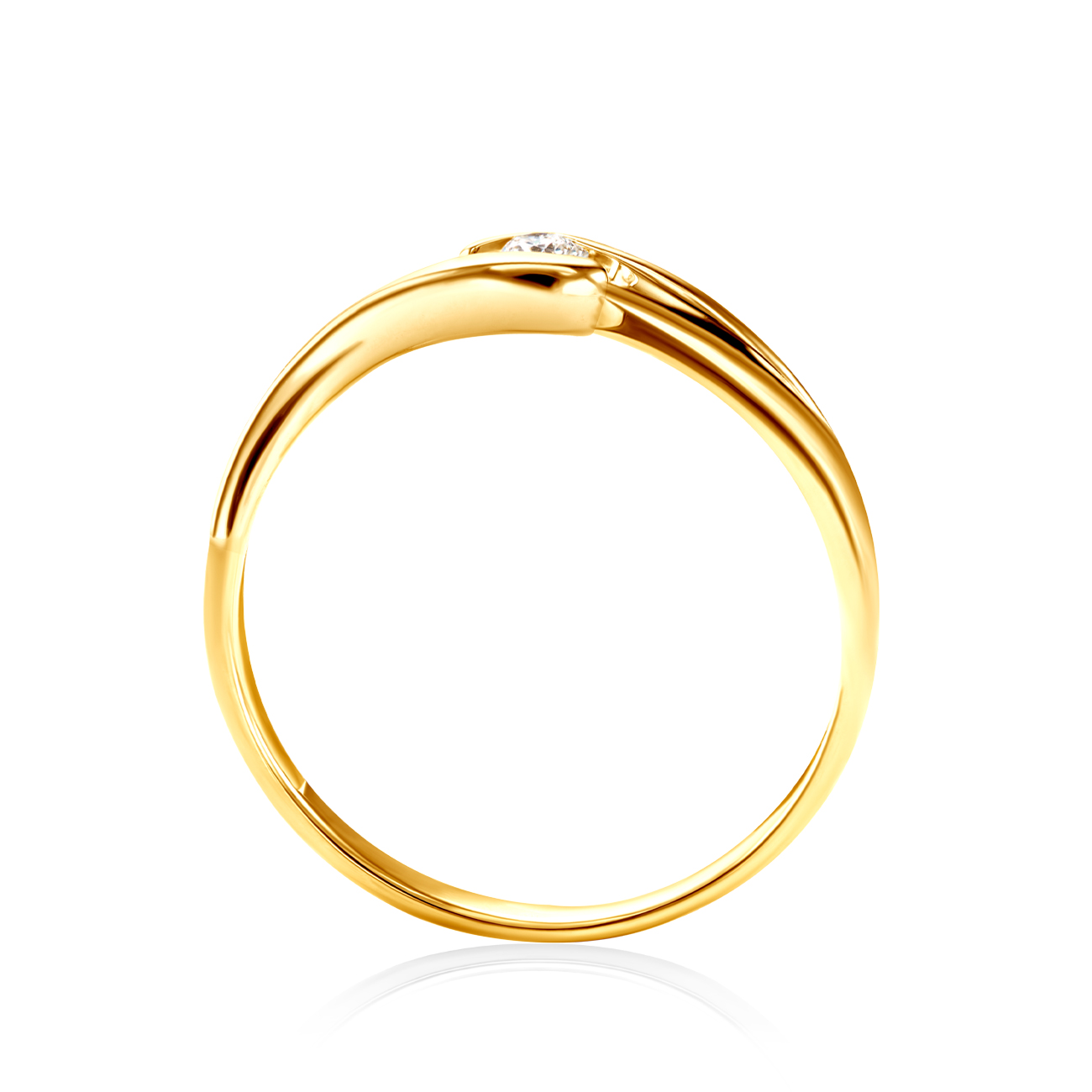 Pierścionek zaręczynowy SAVICKI: złoty, diament