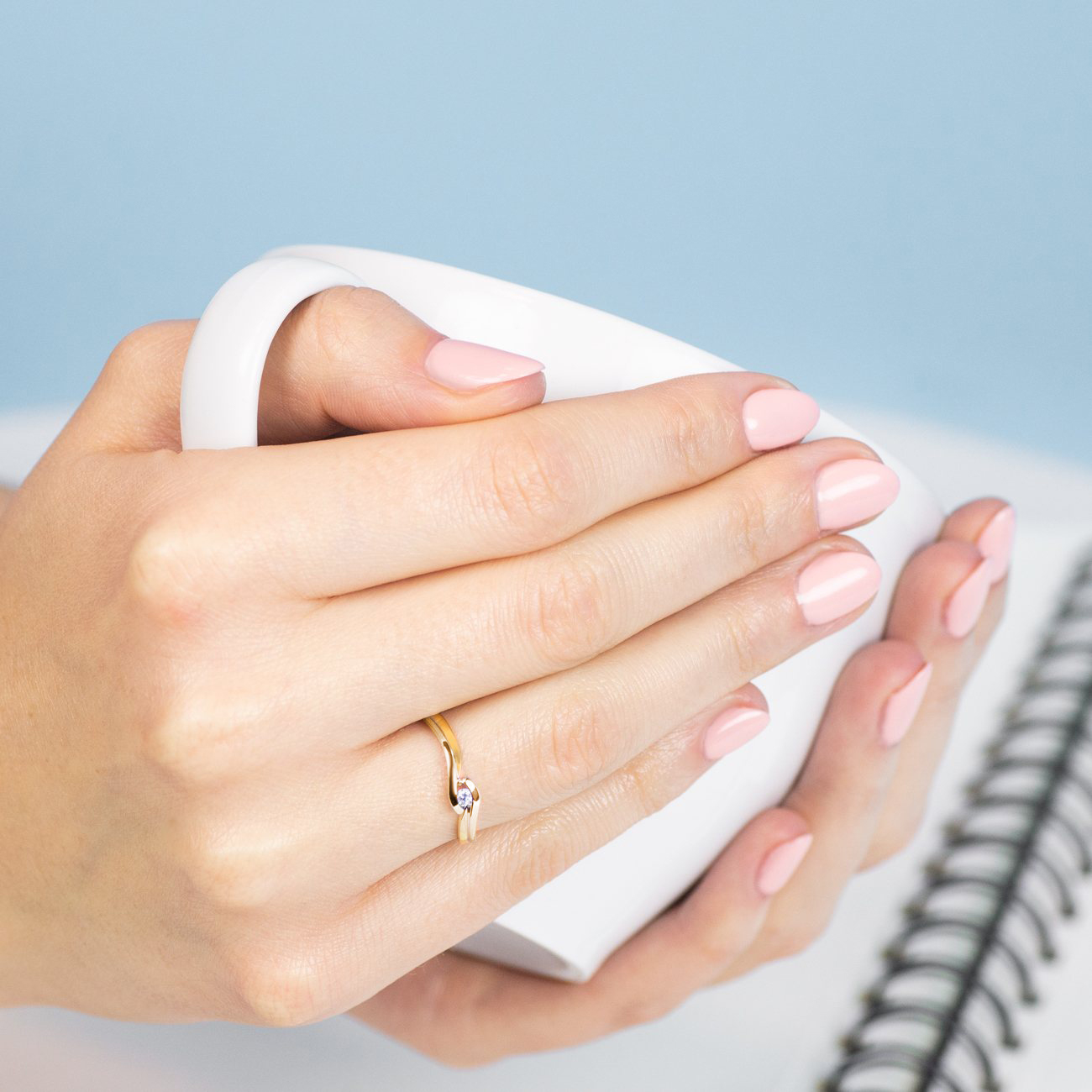 Pierścionek zaręczynowy SAVICKI: złoty, diament