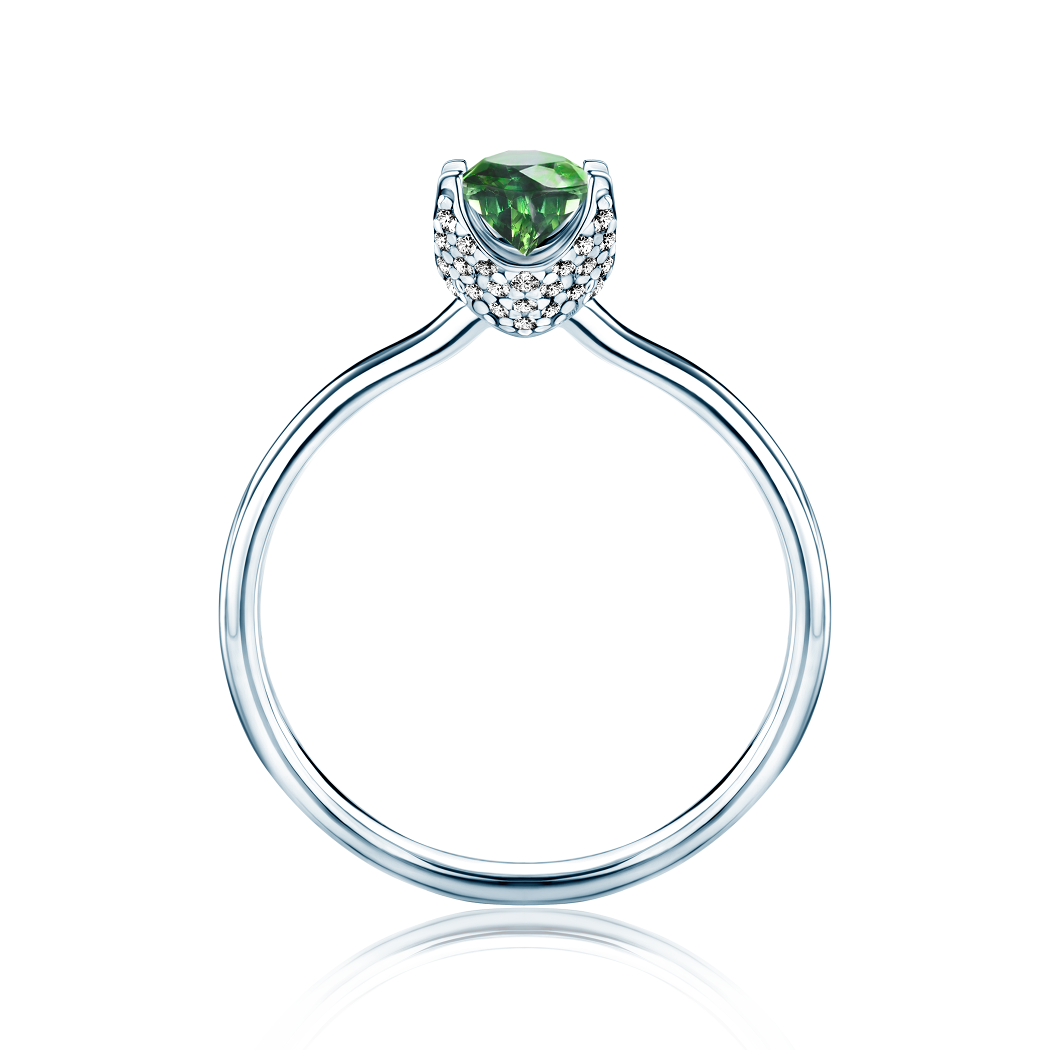 Verlobungsring SAVICKI: Weißgold, Smaragd - 3