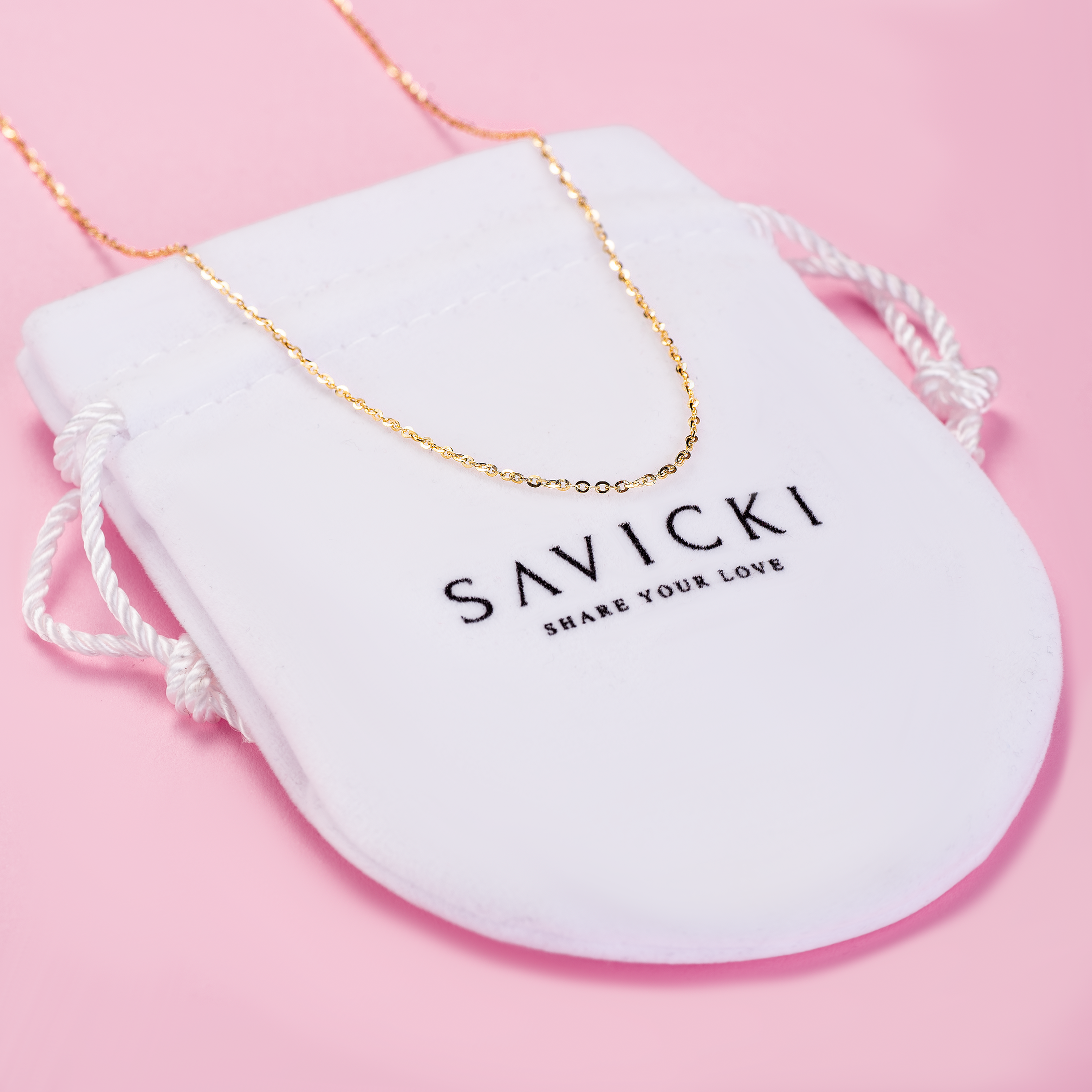 Złoty łańcuszek Savicki: żółte złoto