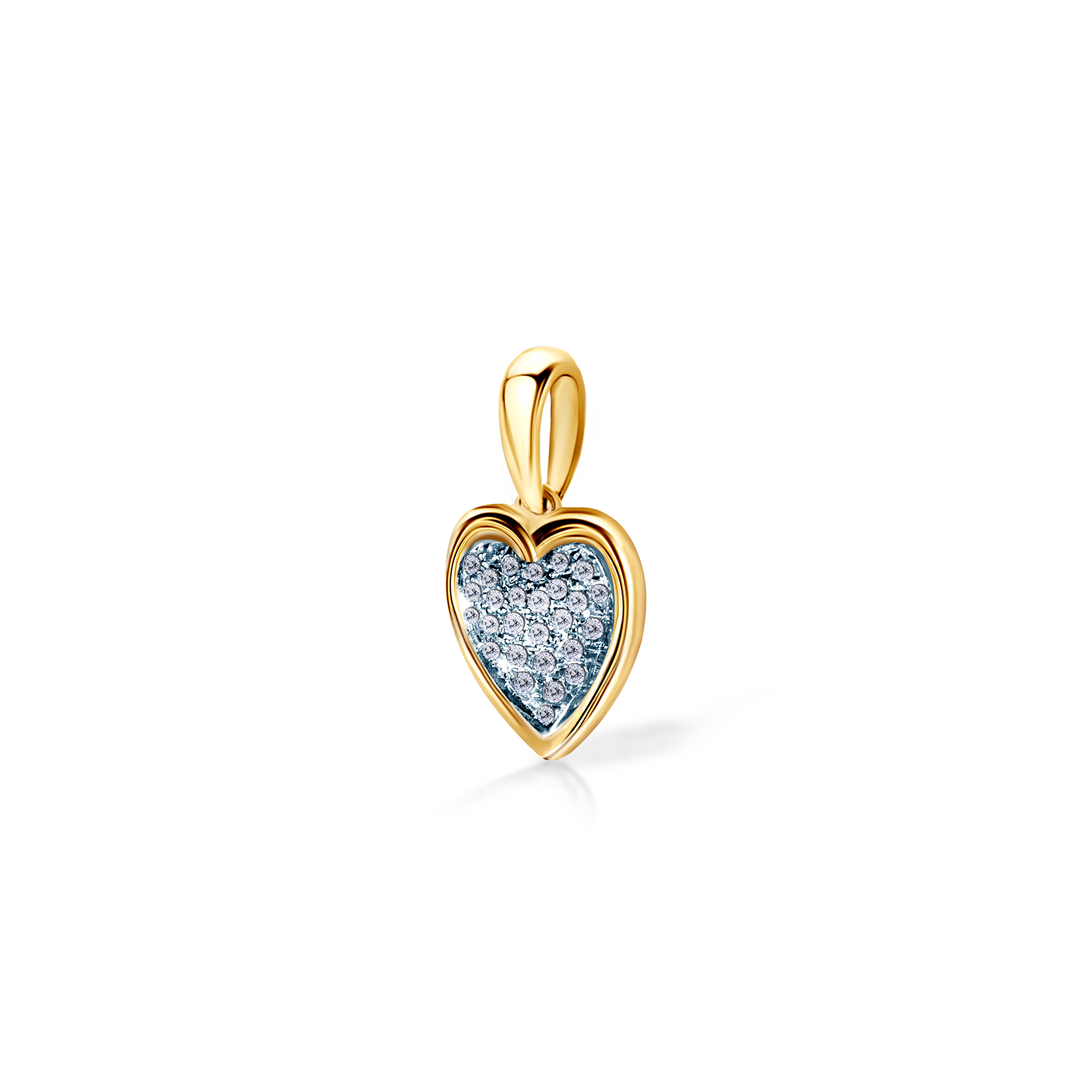 Zawieszka serce Savicki: złota, diamenty - 3