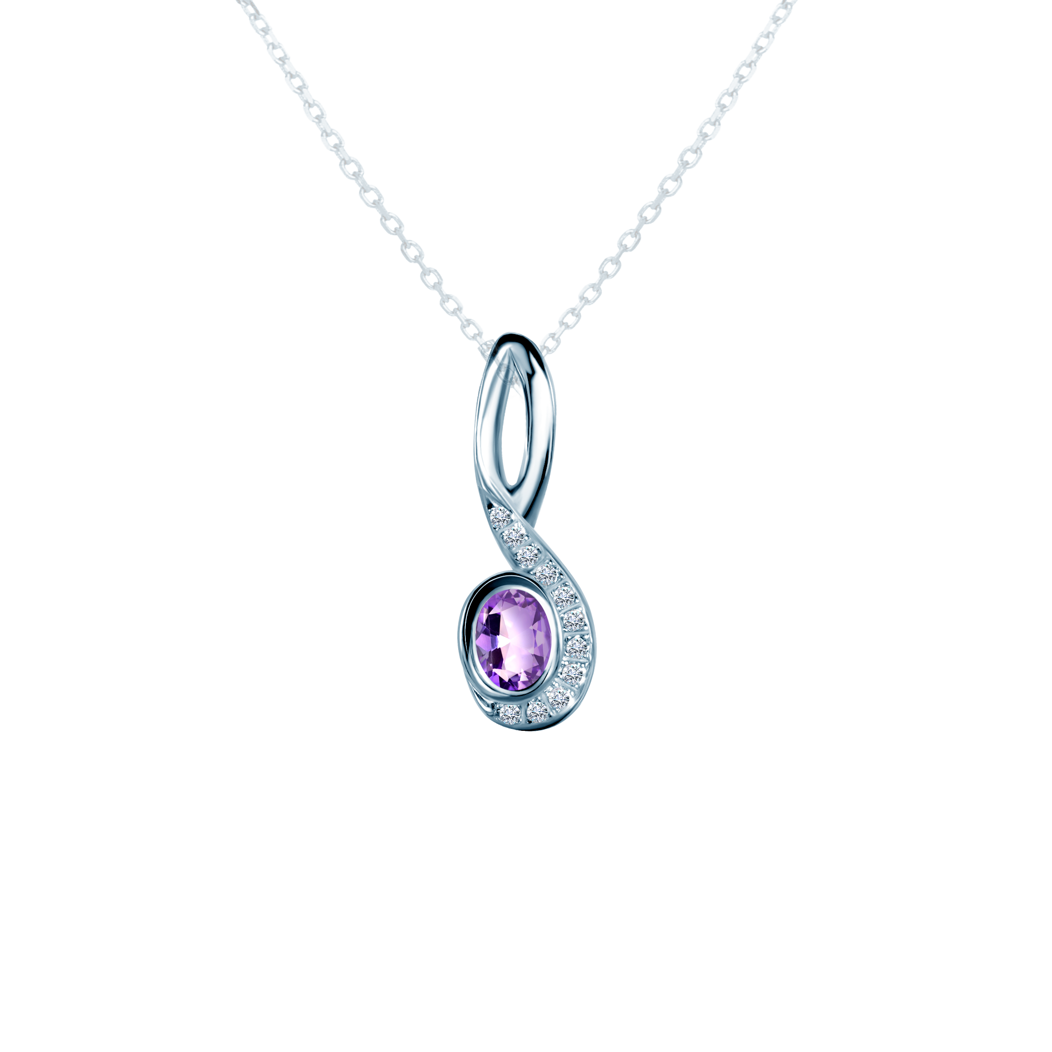 Zawieszka Savicki: białe złoto, diamenty, tanzanit