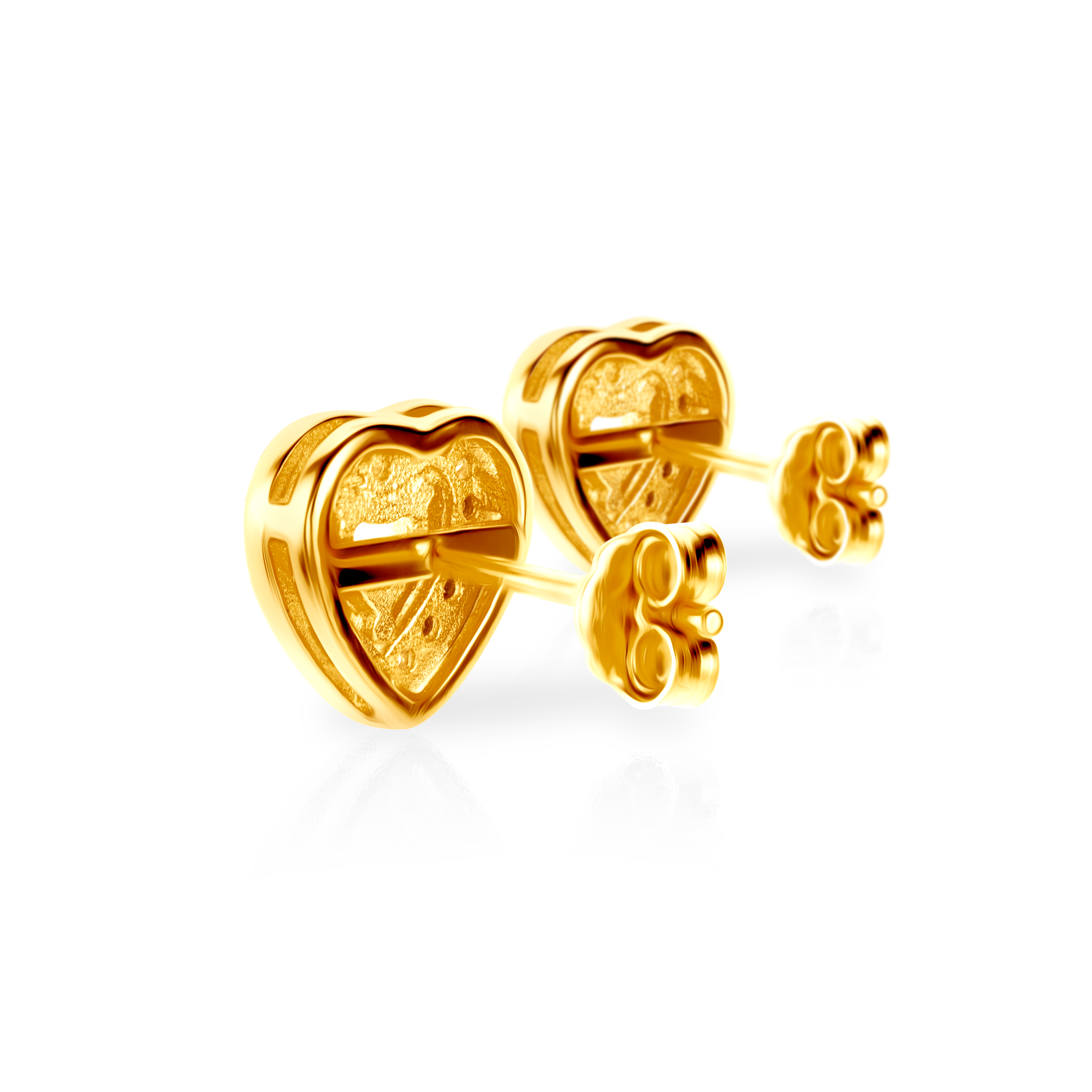 Ohrringe Herzen Savicki: Silber Vergoldet, Zirkonia - 3