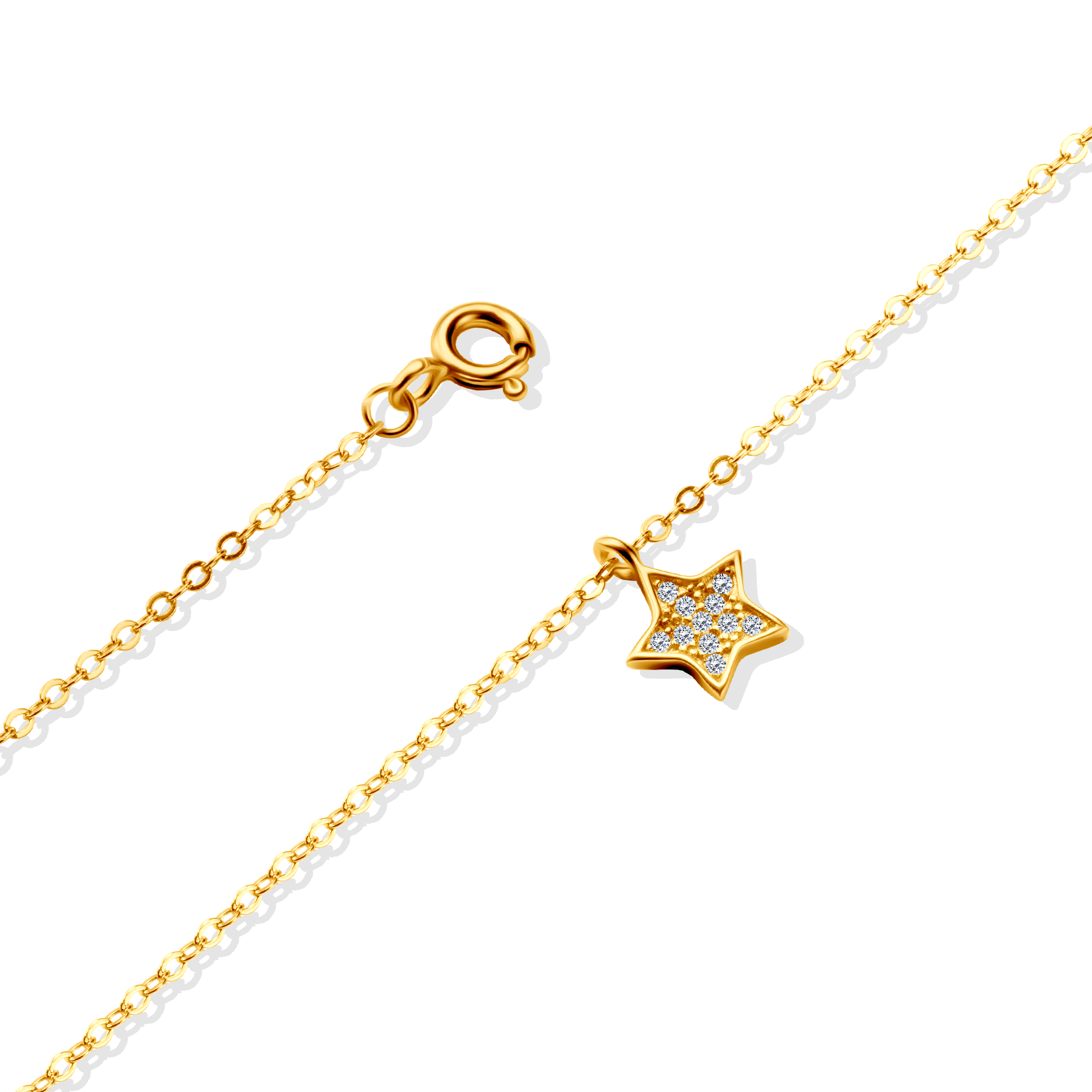 Halskette Kette mit Anhänger  Sterneka Savicki: Silber Vergoldet, Zirkonia - 3