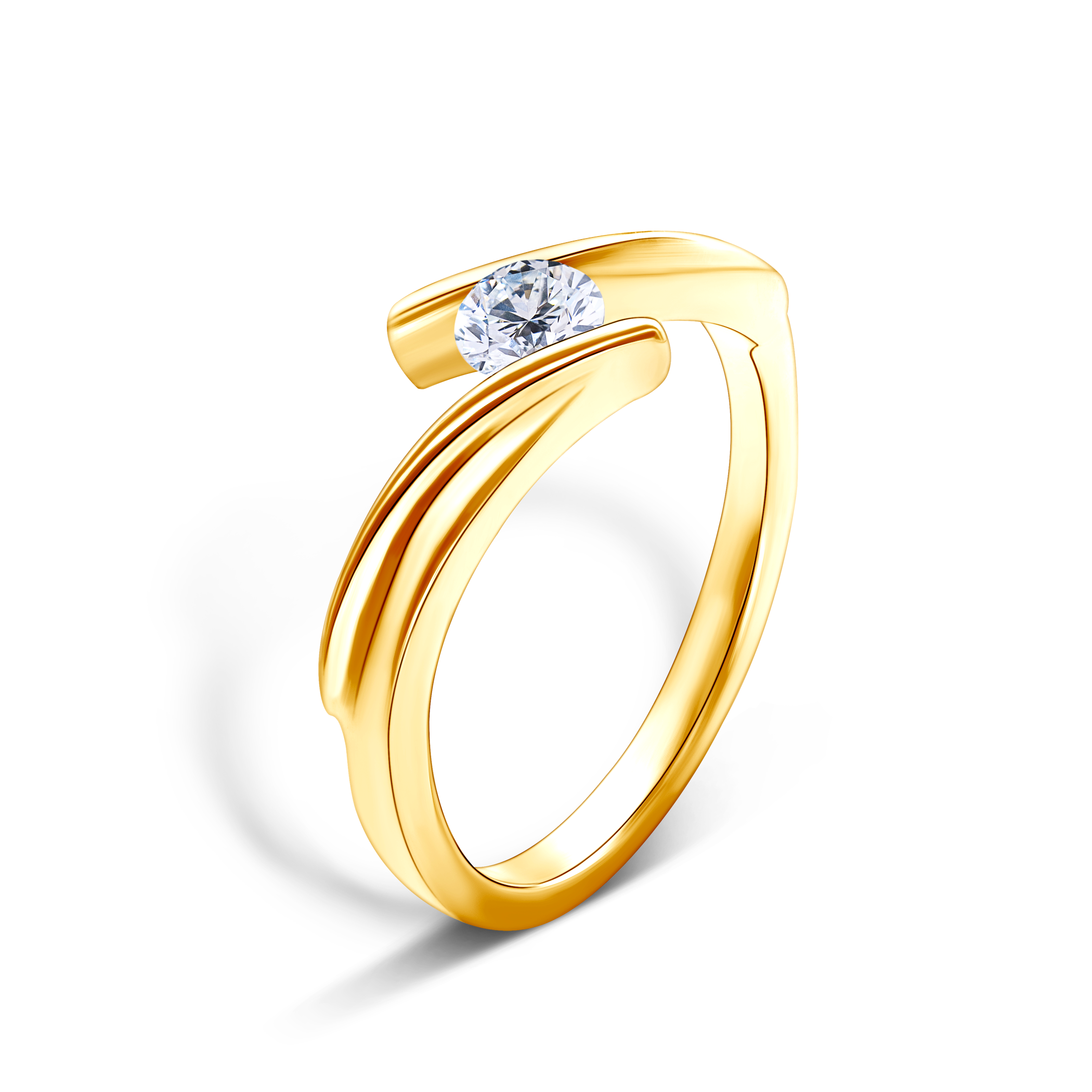 Pierścionek zaręczynowy SAVICKI: złoty, diament