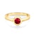 SAVICKI eljegyzési gyűrű: arany és rubin