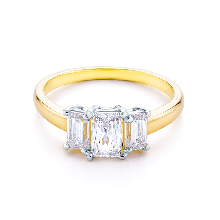 Prsteň SAVICKI: dvojfarebné zlato, zirkony