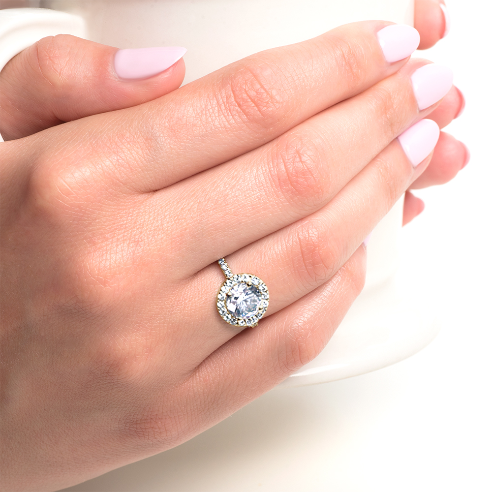 Pierścionek zaręczynowy This is Love: złoty, diament