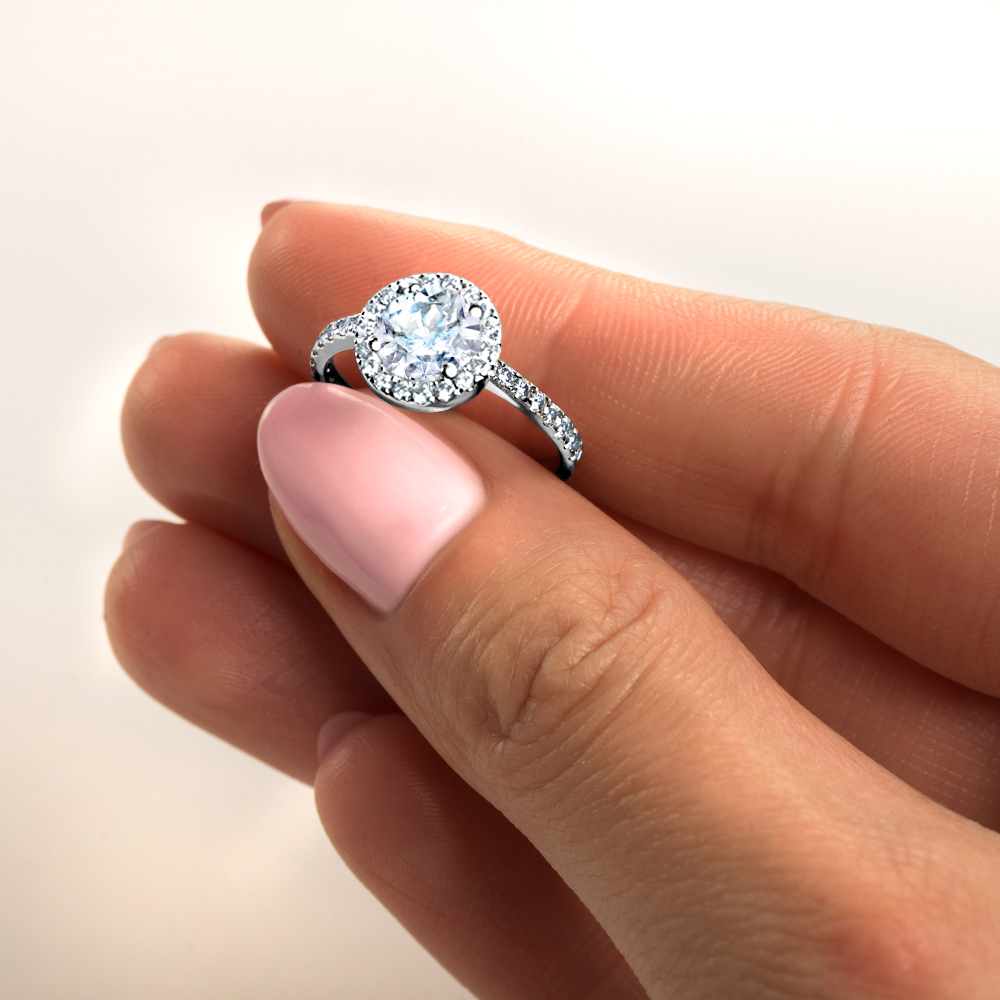 Pierścionek zaręczynowy This is Love: białe złoto, diament