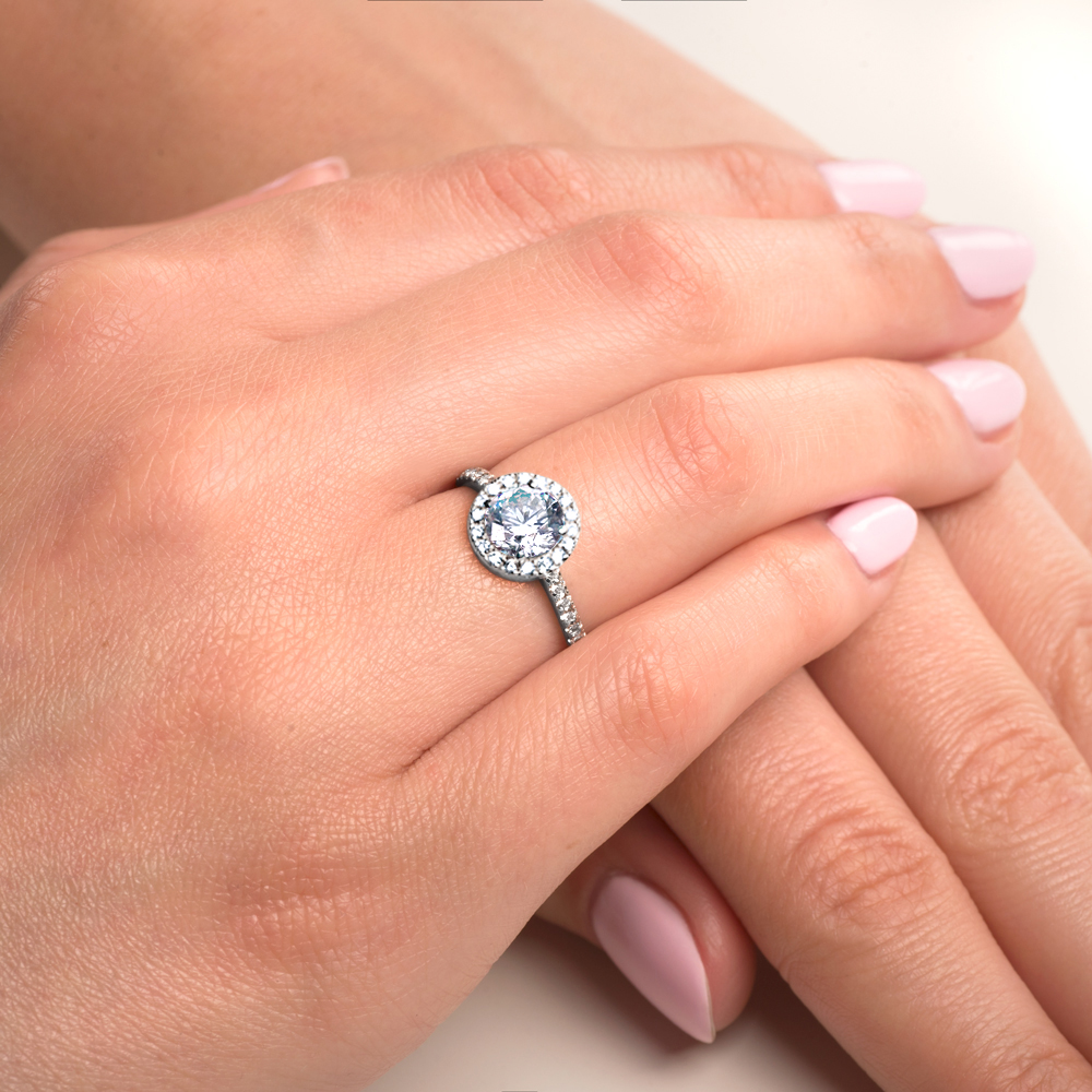 Pierścionek zaręczynowy This is Love: białe złoto, diament