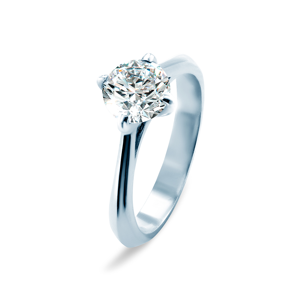 Verlobungsring The Light: Weißgold, Diamant