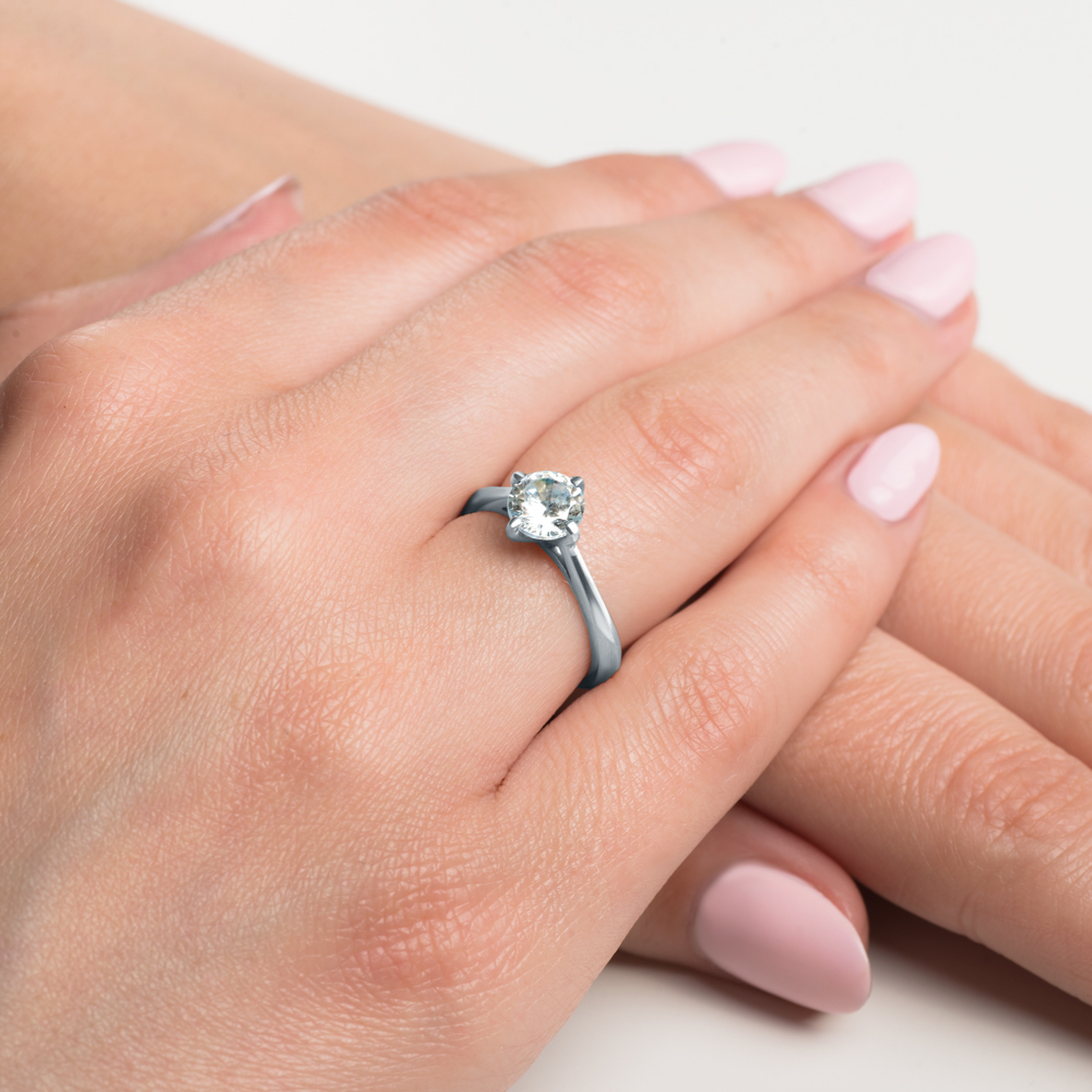 Verlobungsring The Light: Weißgold, Diamant