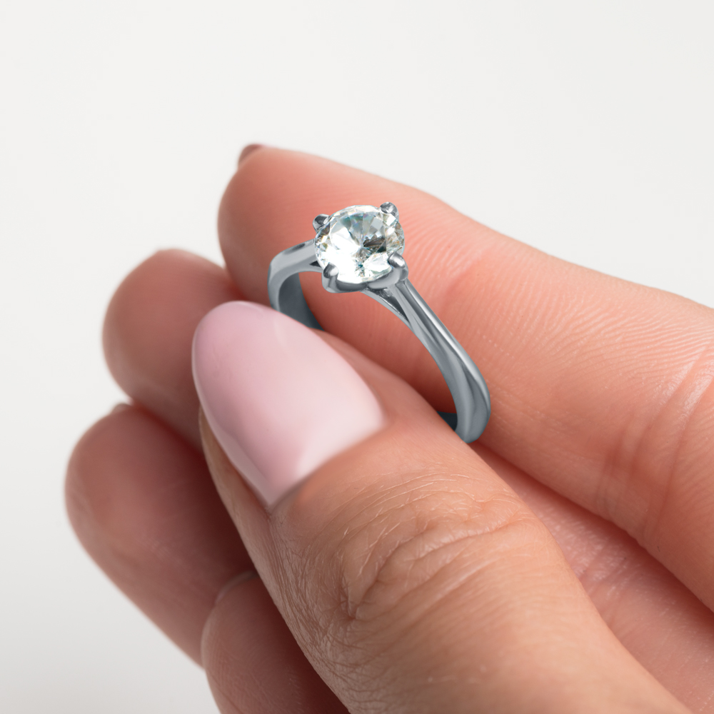 Verlobungsring The Light: Weißgold, Diamant