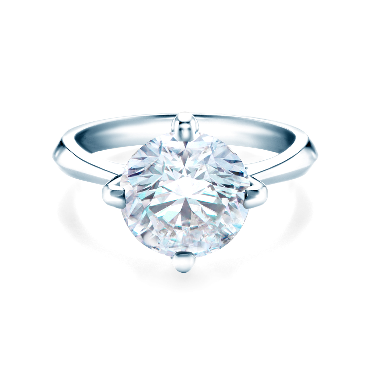 Zásnubní prsten The Light: bílé zlato, diamant