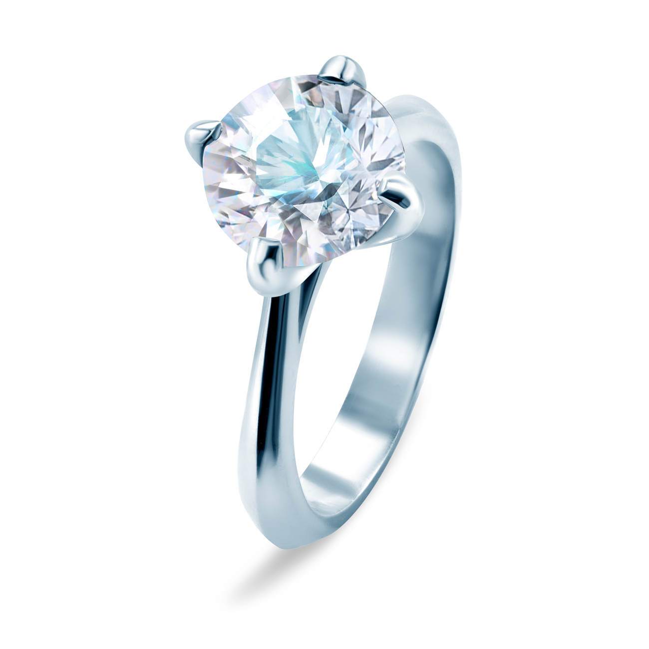 Verlobungsring The Light: Weißgold, Diamant