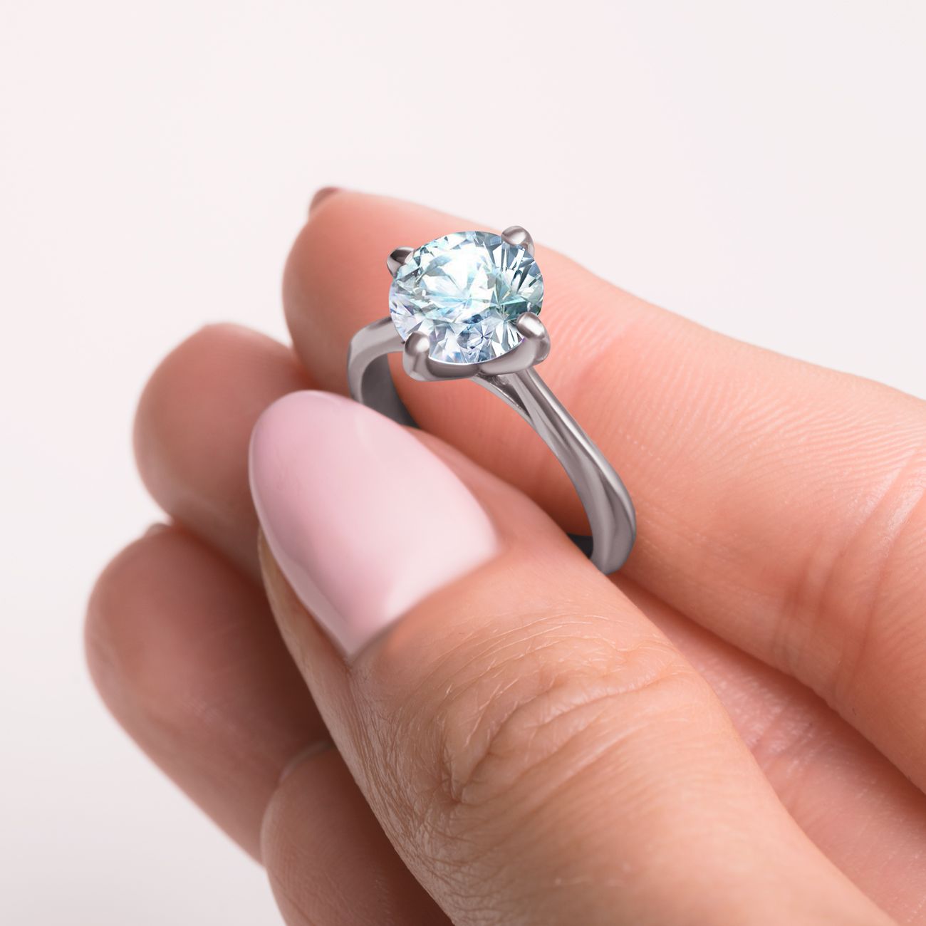 Verlobungsring The Light: Weißgold, Diamant