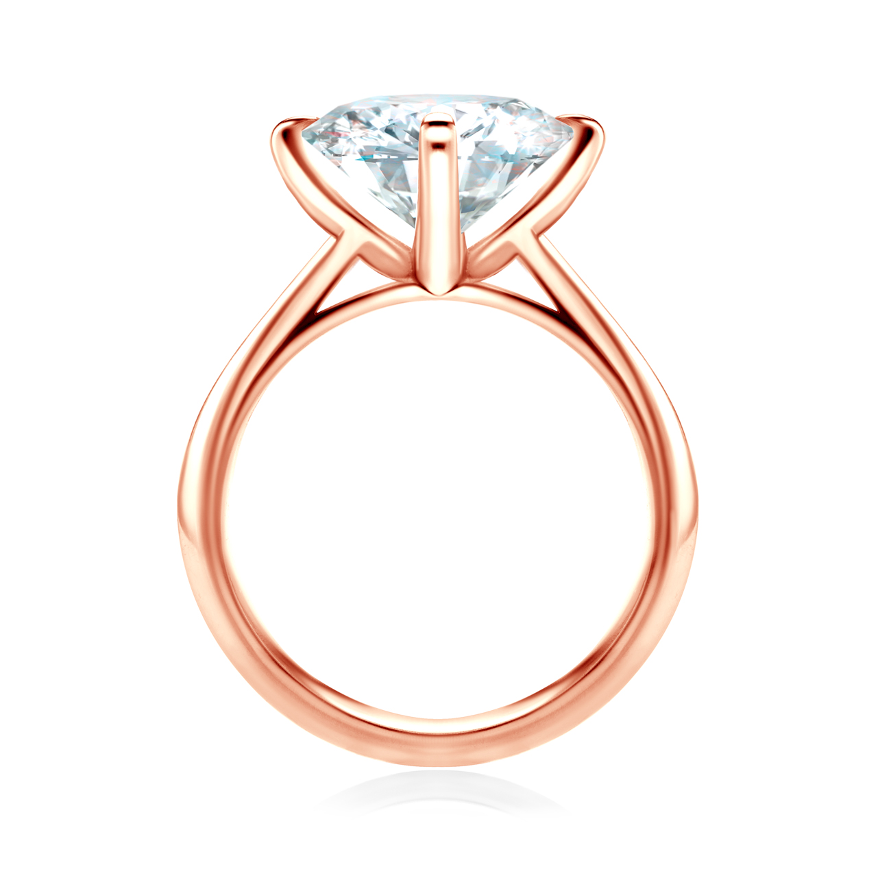 Pierścionek zaręczynowy The Light: różowe złoto, diament