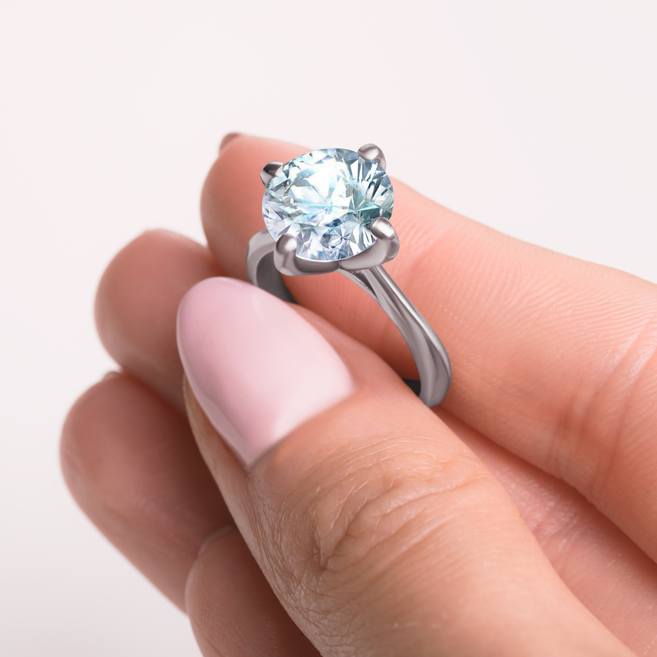 Verlobungsring The Light: Weißgold, Diamant