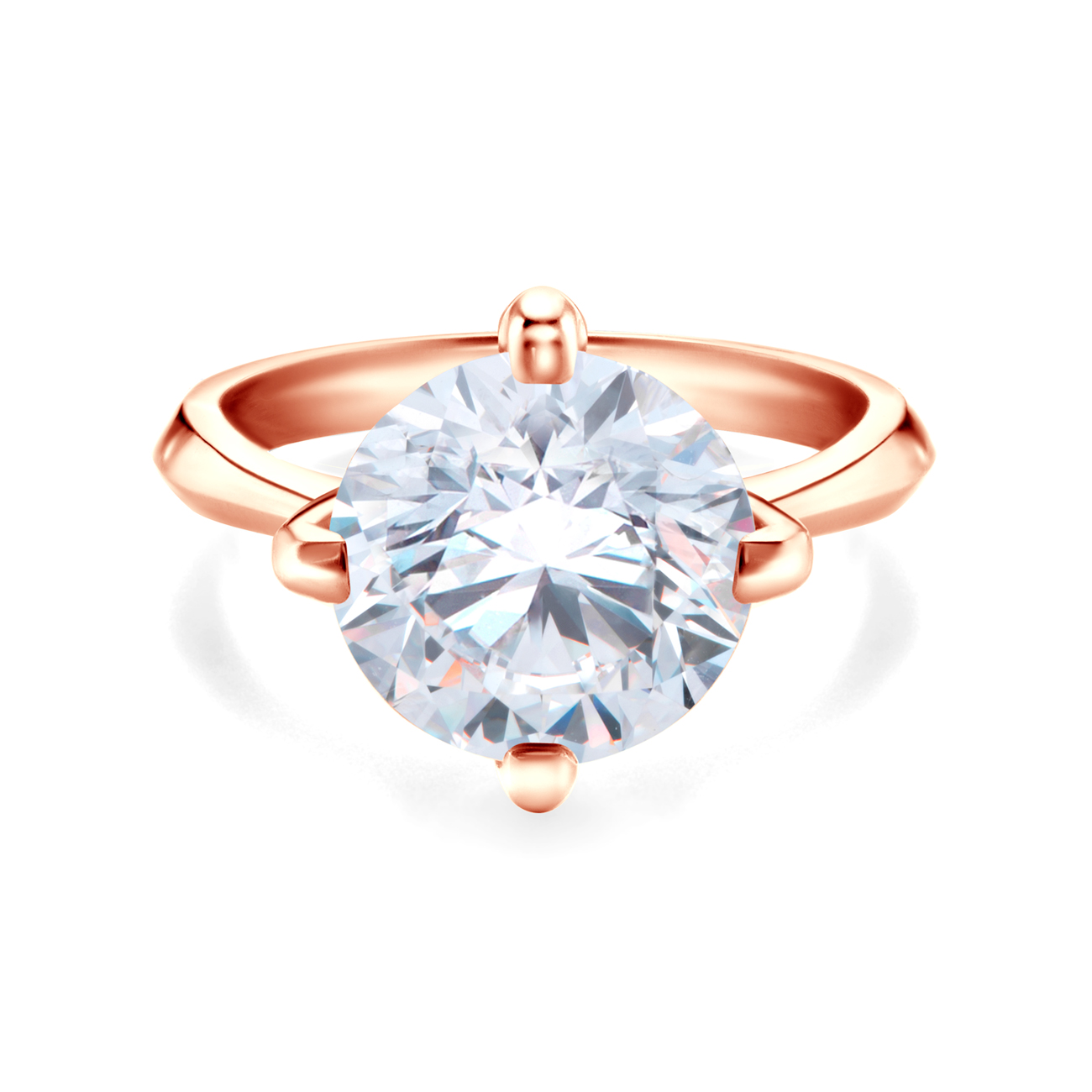 Zásnubní prsten The Light: růžové zlato, diamant