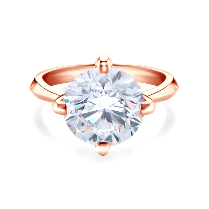 Zásnubní prsten The Light: růžové zlato, diamant