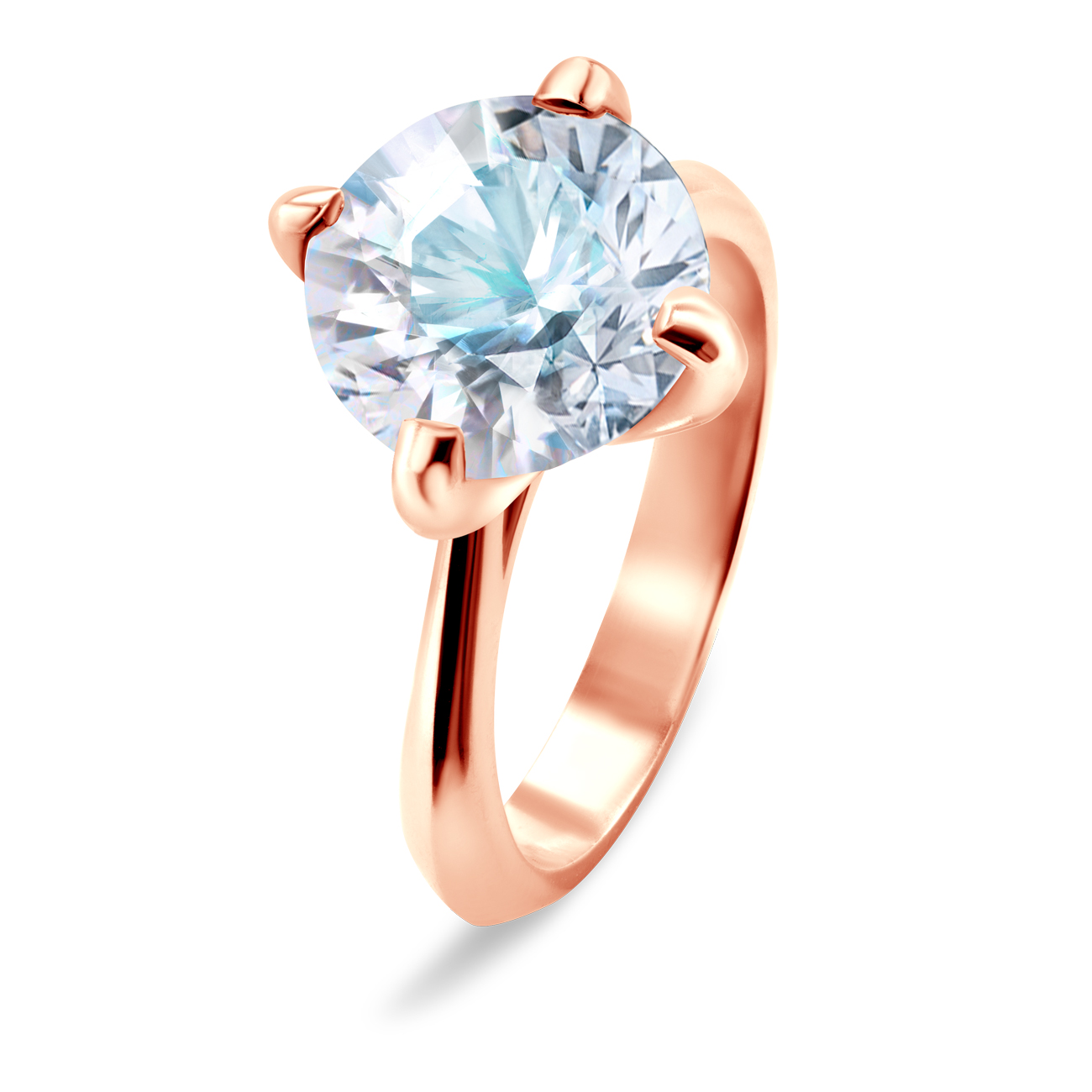 Verlobungsring The Light: Roségold, Diamant