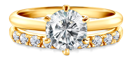 Ideálne zladený prsteň s obrúčkou