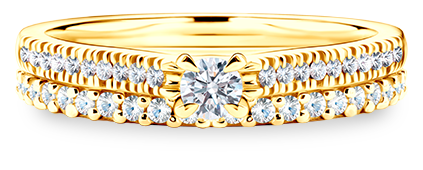 Dokonale padnoucí zásnubní prsten k snubnímu prstenu