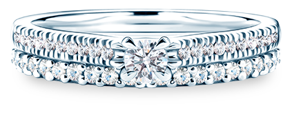 Dokonale padnoucí zásnubní prsten k snubnímu prstenu