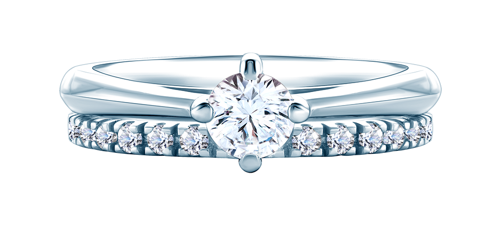 Ideálne zladený prsteň s obrúčkou