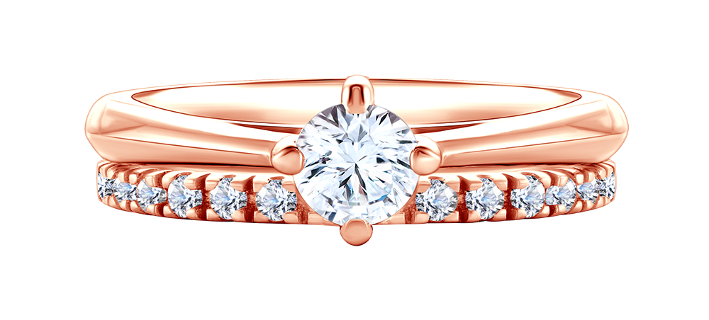 Ideálne zladený prsteň s obrúčkou