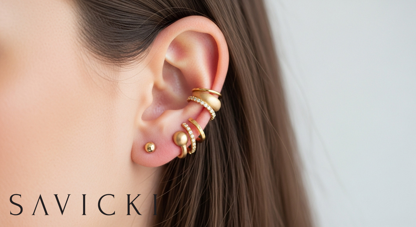 Co to ear stacking i jak stworzyć spójną kompozycję kolczyków?